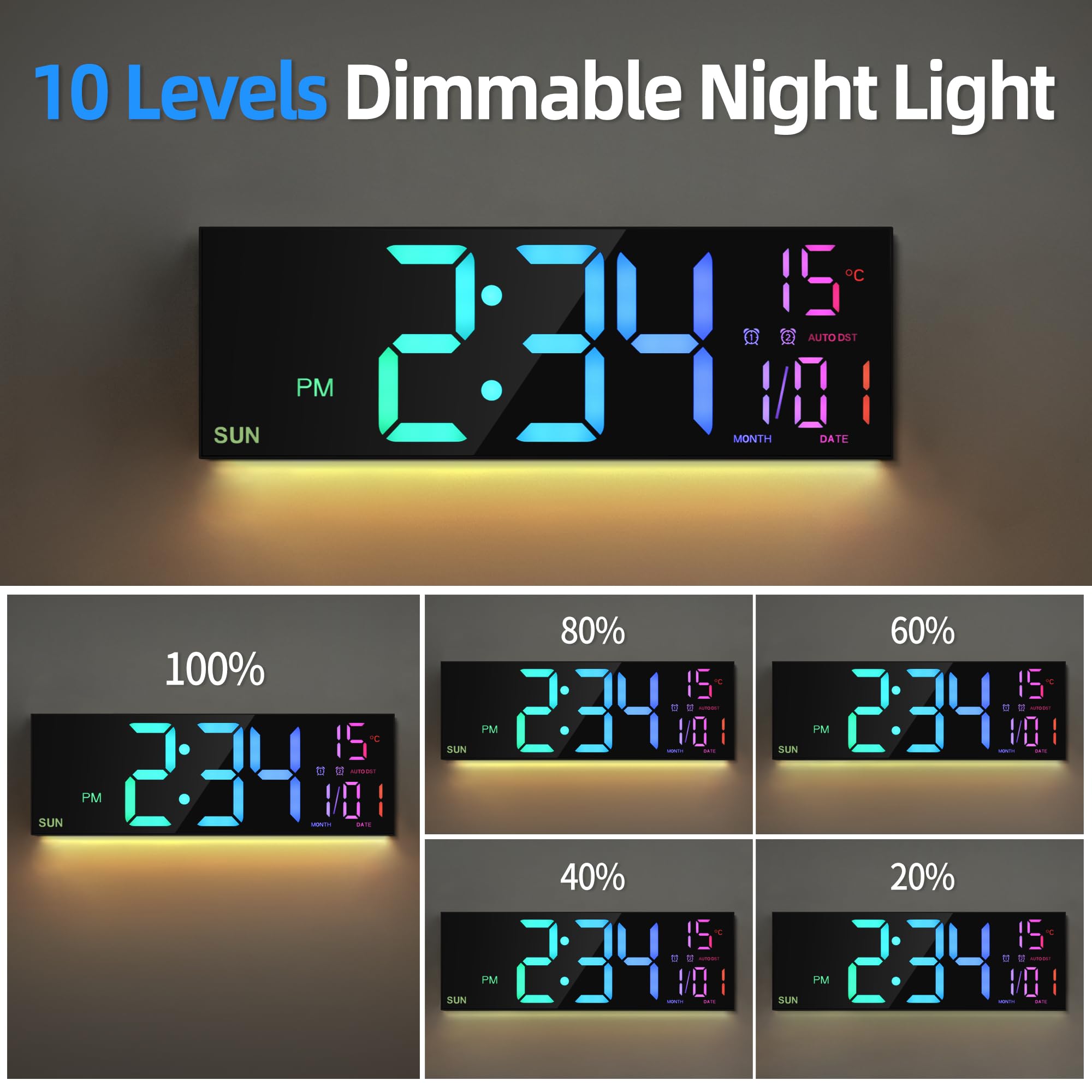 LEIKE on desk lifestyle view showing decorative clock and readability