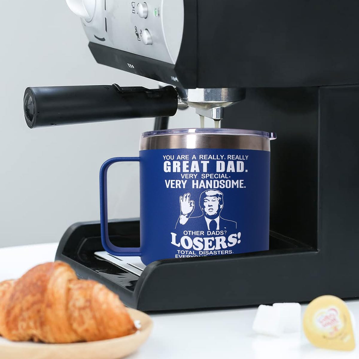 LEIOH lifestyle outdoors photo showing durable mug for on-the-go refreshment
