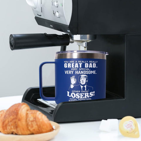 LEIOH lifestyle outdoors photo showing durable mug for on-the-go refreshment