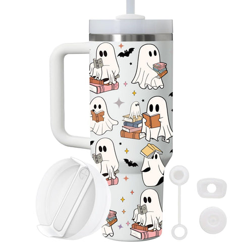 LEISAC tumbler front view showing Halloween design and capacity benefits