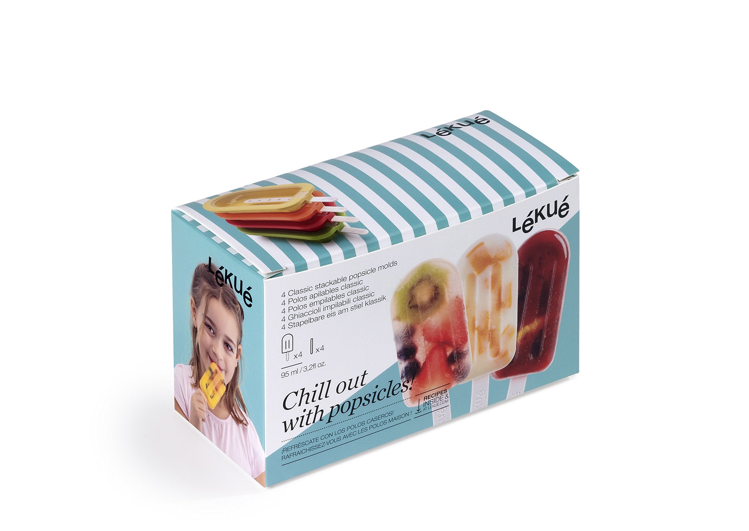 Lékué flexible silicone being bent to unmold a frozen pop for effortless release