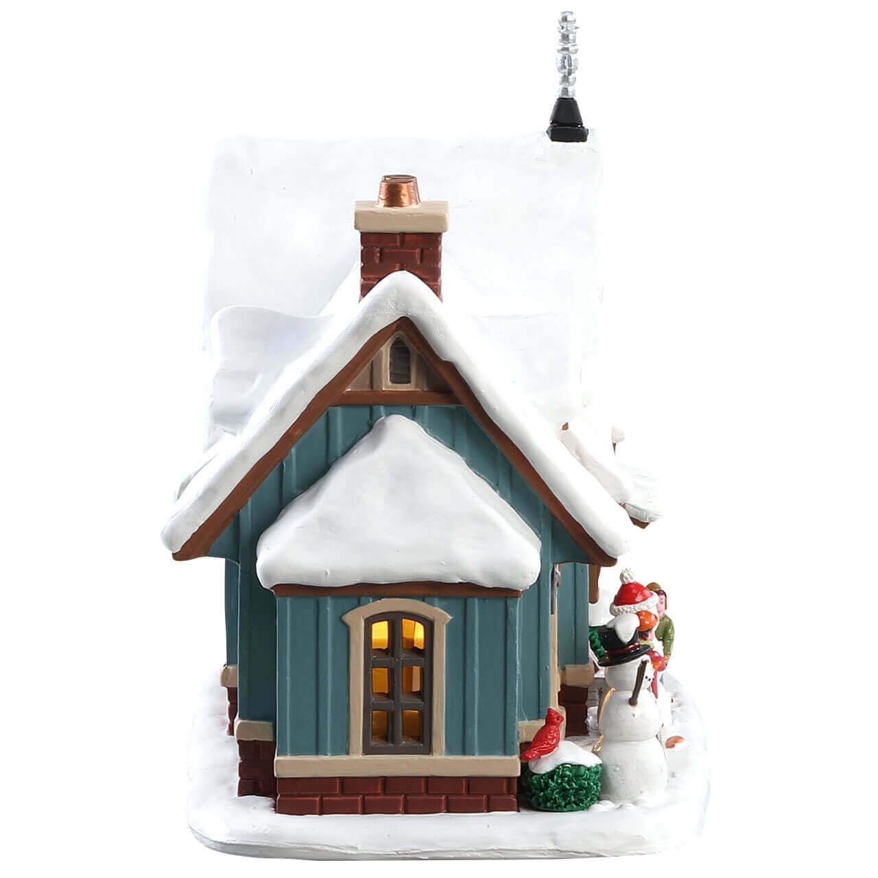 Lemax 85356 placed in holiday village display adding cozy focal point