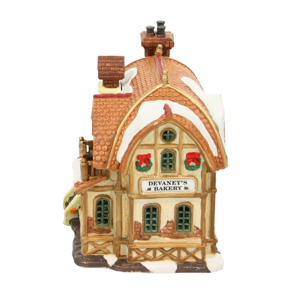Lemax Devaneys Bakery porcelain closeup showing fine finish and craftsmanship