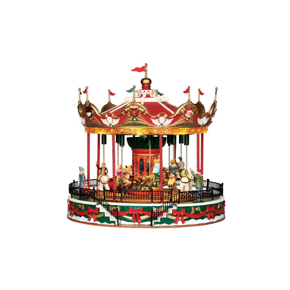 Lemax Santa Carousel base and switch showing discreet power control benefit