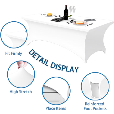Lemict full table front view showing fitted, wrinkle-free presentation