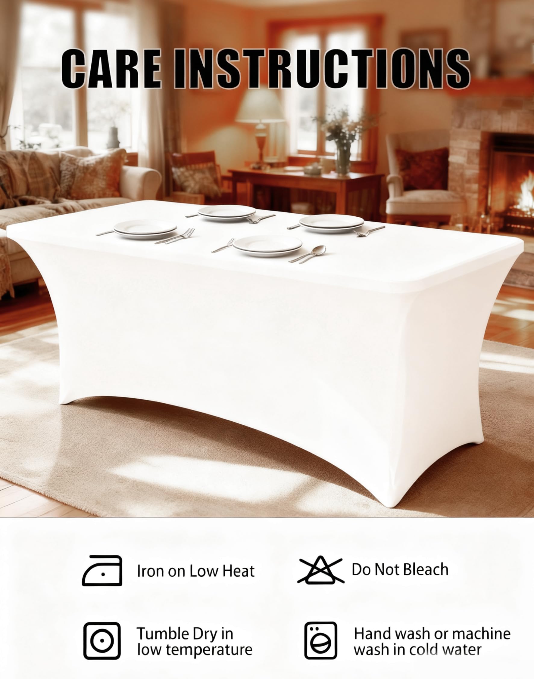 Lemict wedding table setup with white cover creating elegant backdrop