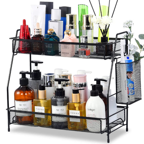 LEMIKKLE front view showing two-tier storage and neat organization benefits