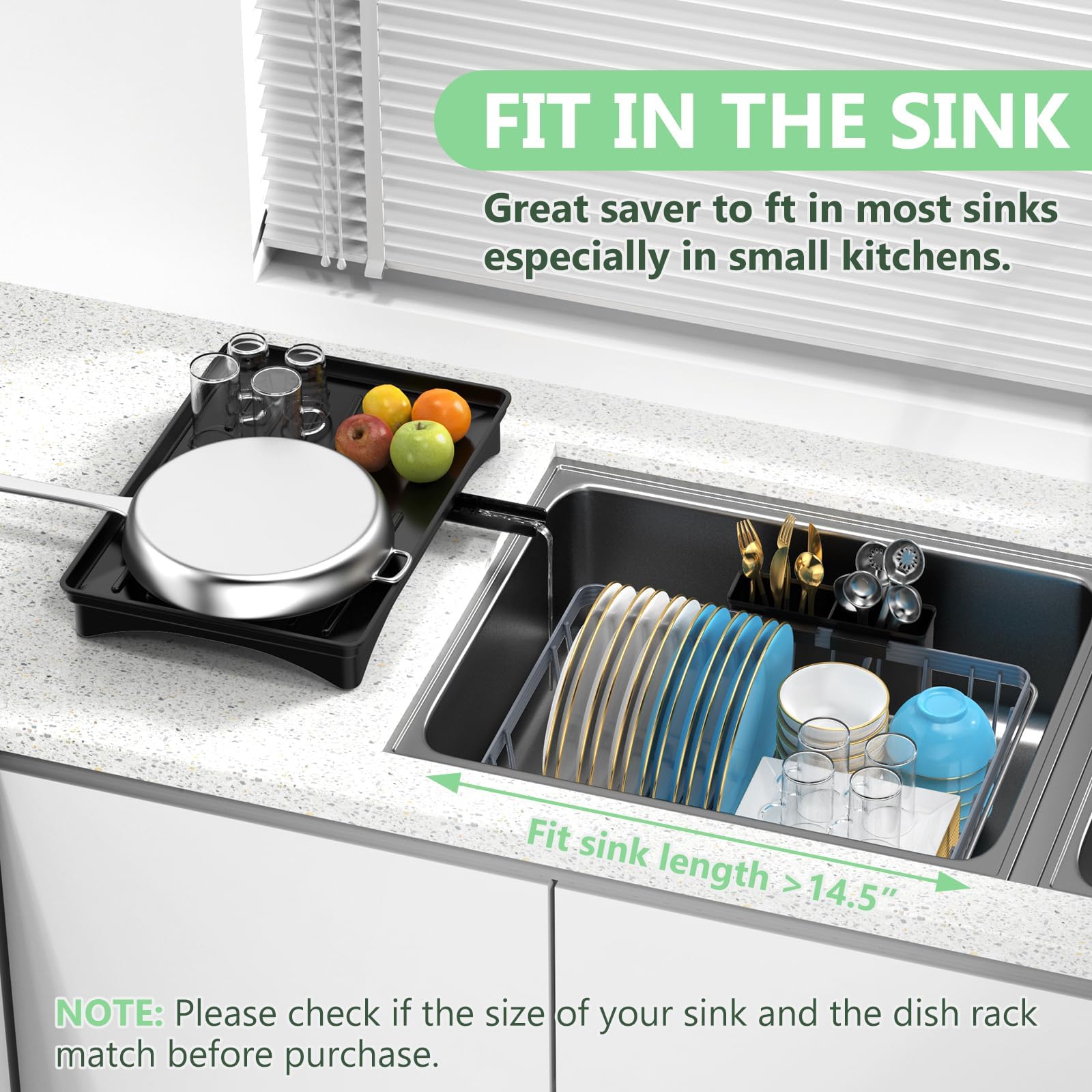 LEMIKKLE rack loaded with plates bowls and cups to maximize drying capacity