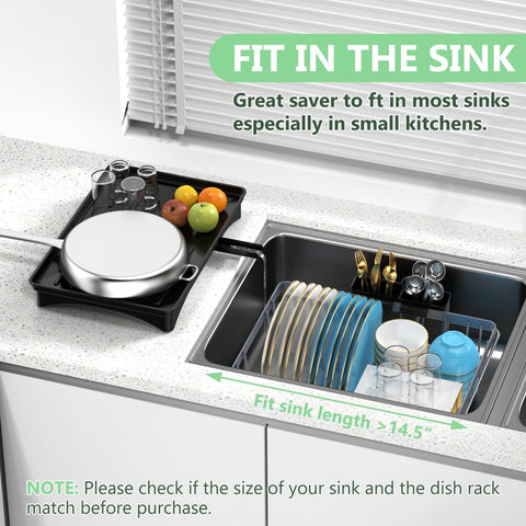 LEMIKKLE rack loaded with plates bowls and cups to maximize drying capacity