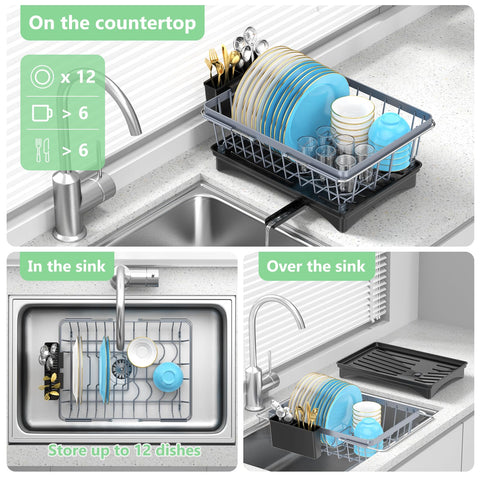 LEMIKKLE silicone drying mat shown separately to catch drips and protect counters