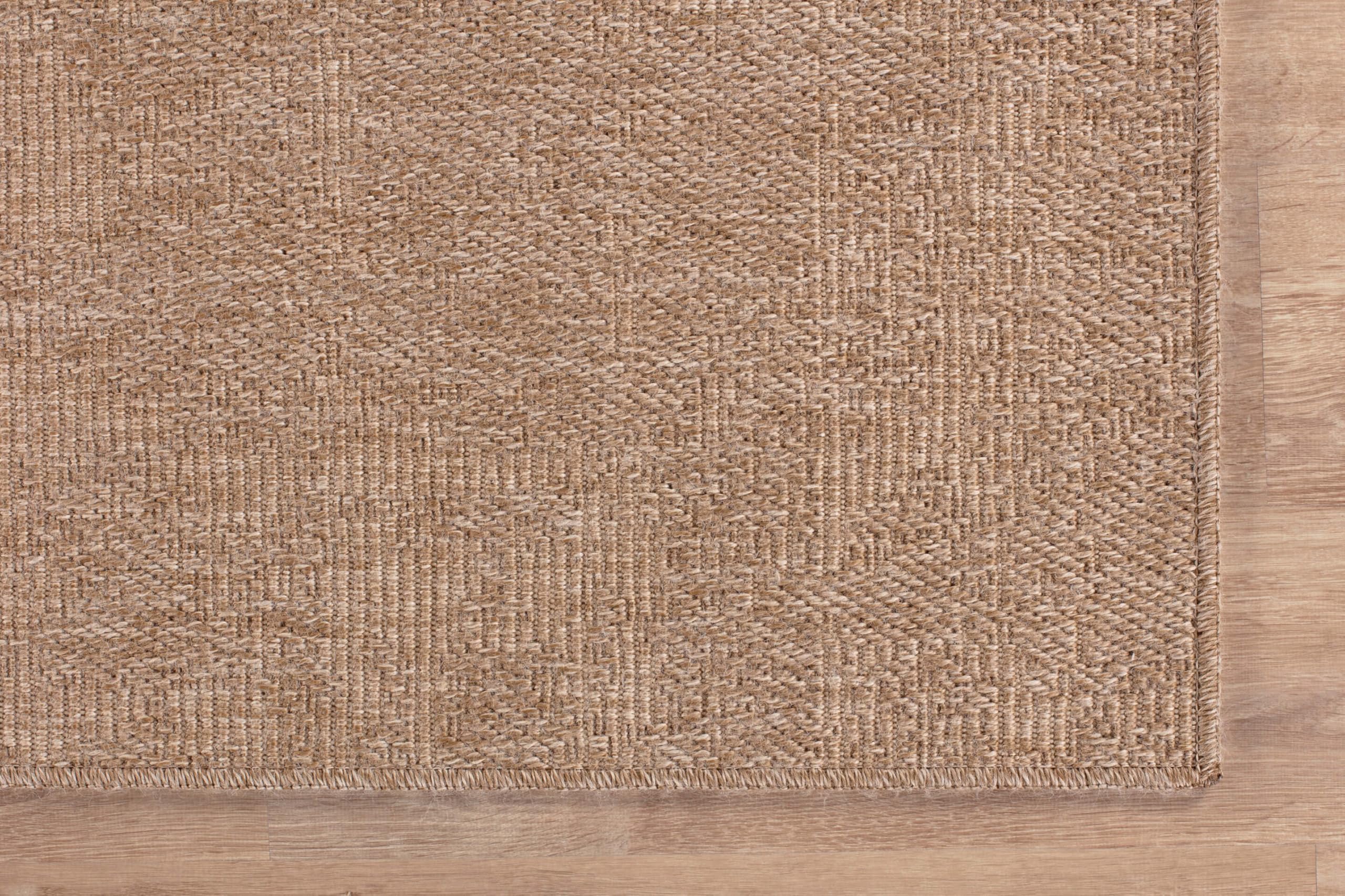 Lena Rug styled in living room under coffee table for cozy, low-maintenance warmth