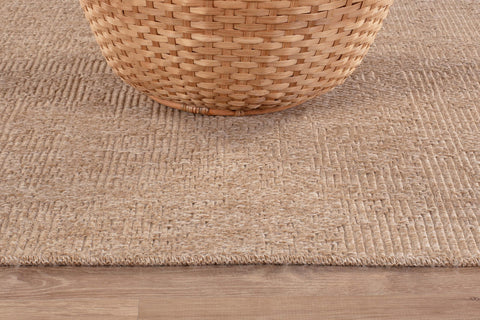 Lena Rug on outdoor patio demonstrating weather-ready fibers and casual style