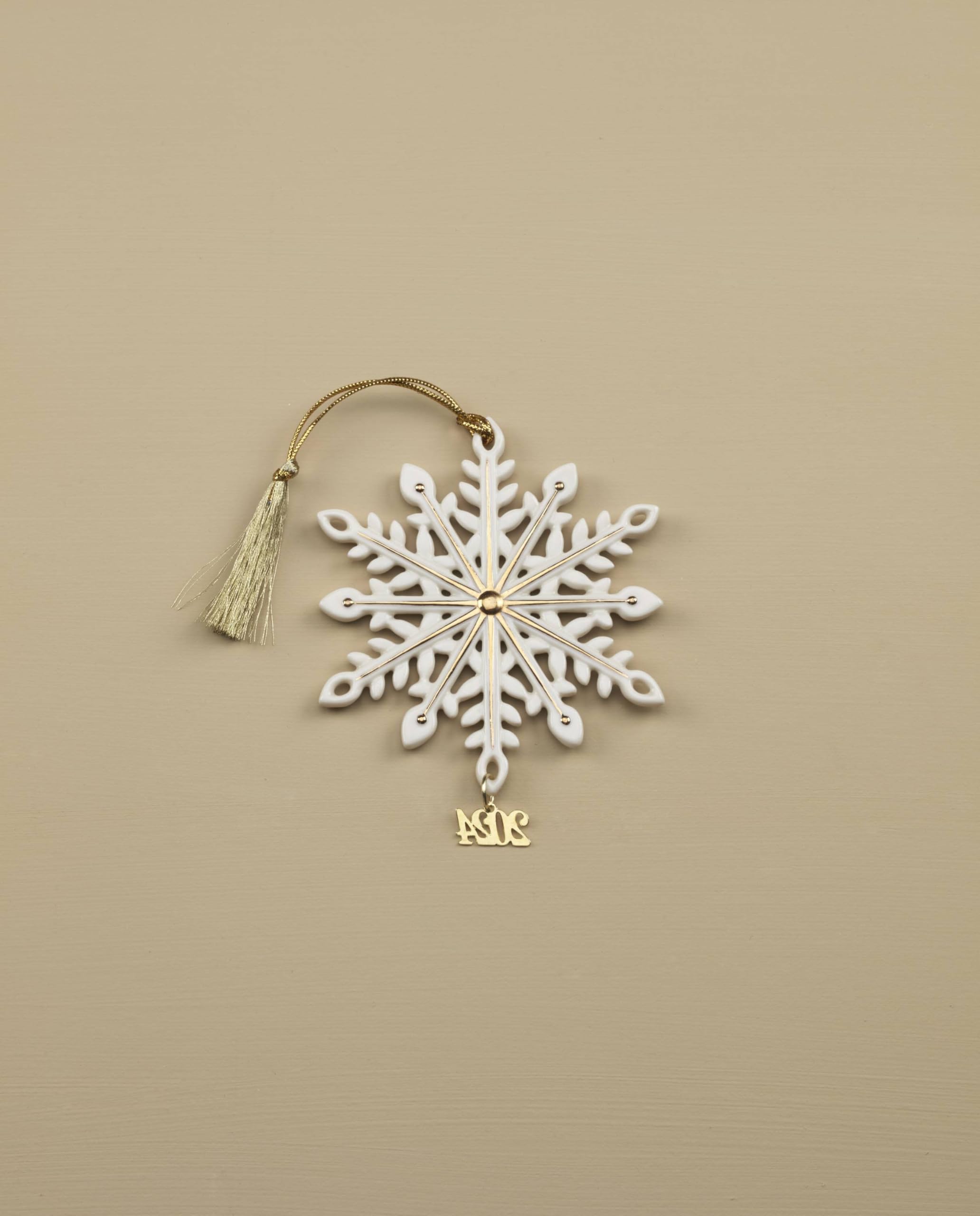 Lenox ornament gem detail with icy-blue gems adding subtle shimmer