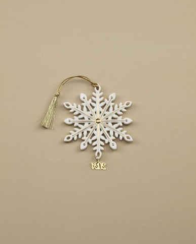 Lenox ornament gem detail with icy-blue gems adding subtle shimmer