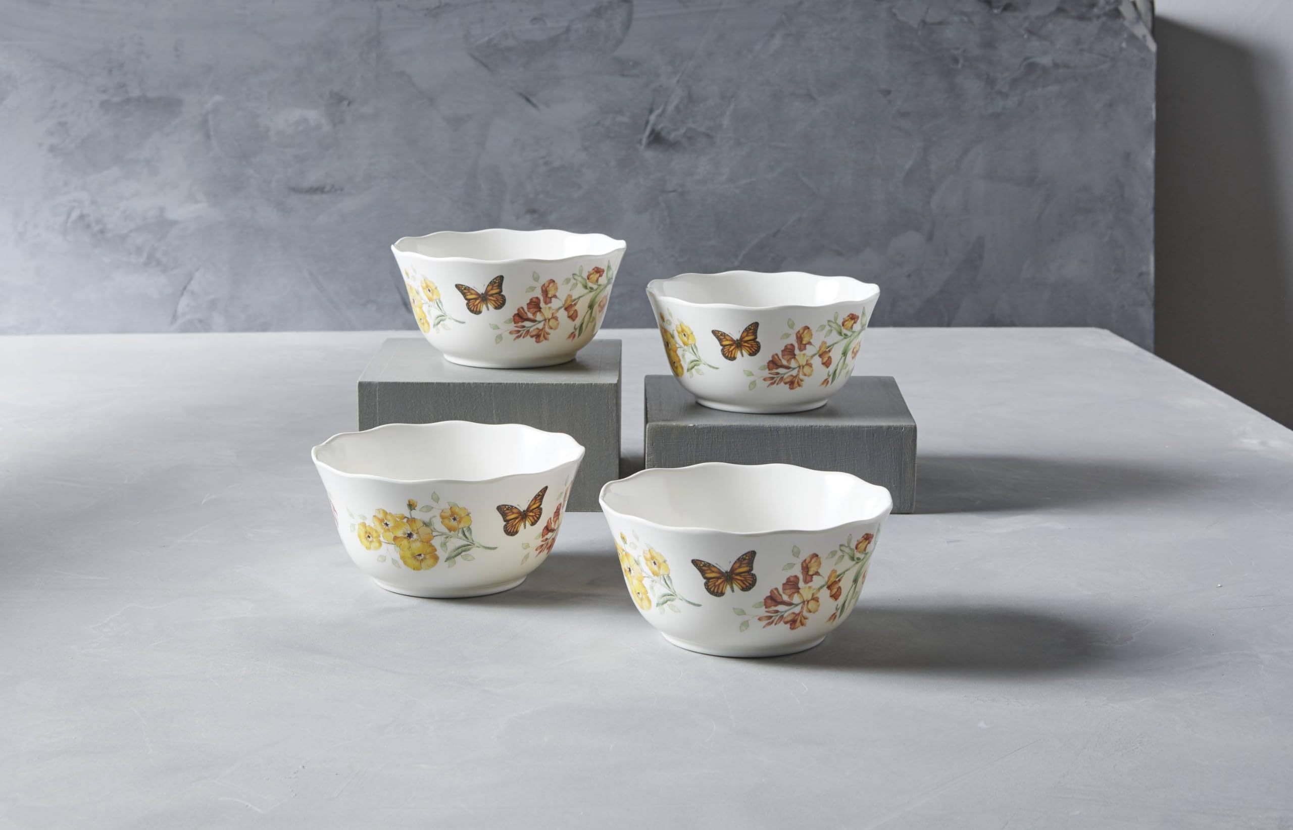 Lenox close-up of Butterfly Meadow pattern and melamine texture, attractive detail