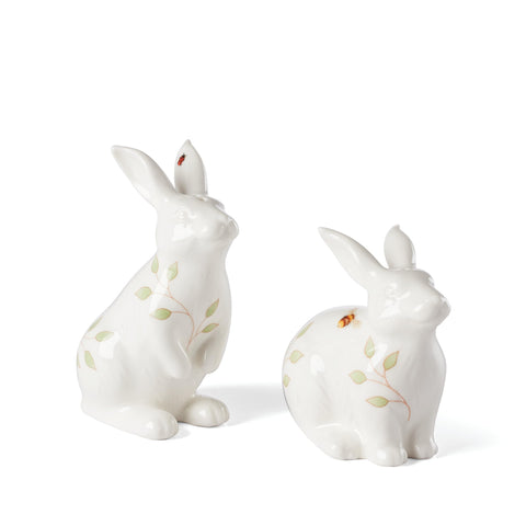 Lenox bunny front view showing shape and glossy finish, perfect seasonal accent