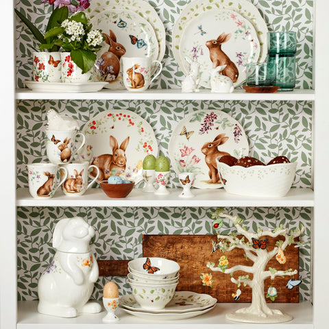 Lenox styled on an Easter table showing cohesive springtime tabletop charm
