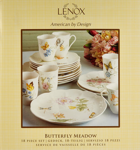 Lenox close-up of dinner plate butterfly artwork showing delicate detail and beauty