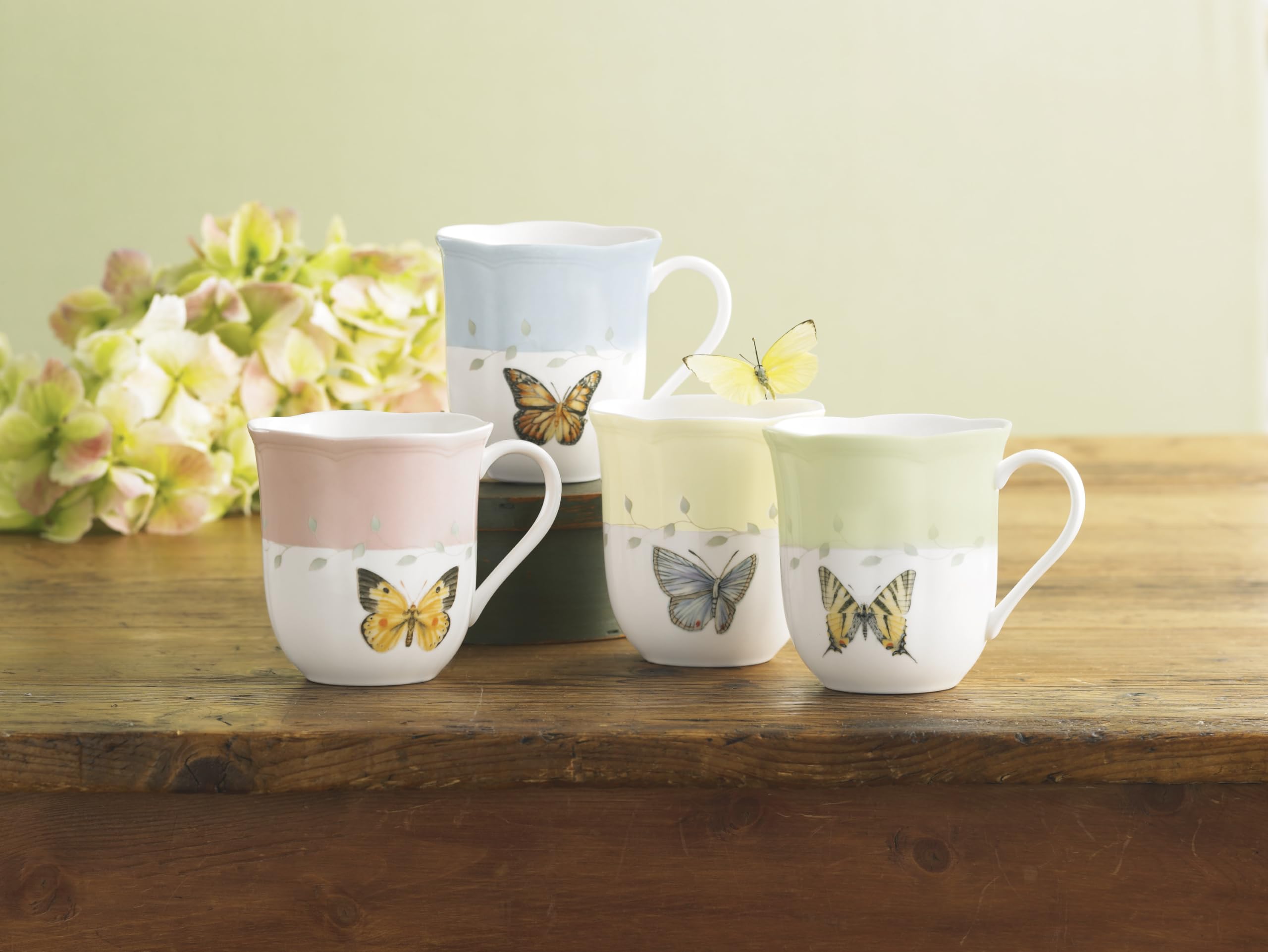 Lenox mug held in hand showing scale and comfortable handle grip