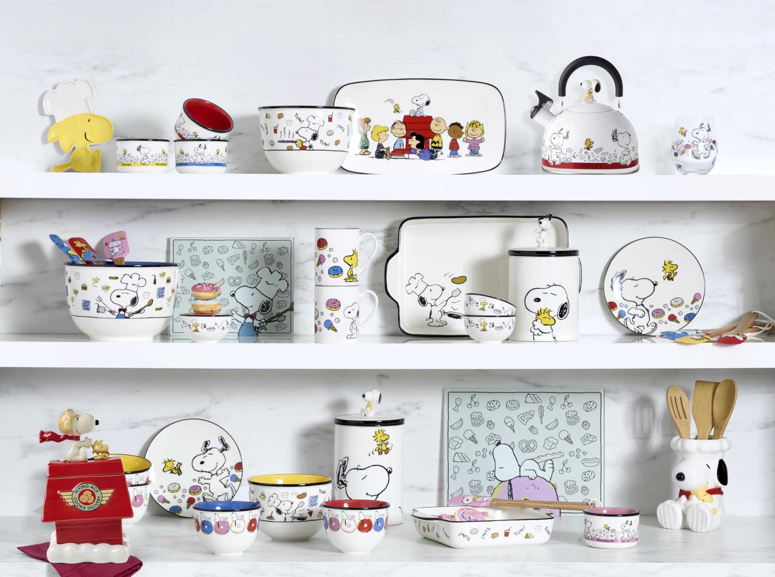 Lenox Chef Snoopy kettle on a breakfast table showing playful décor and hospitality appeal