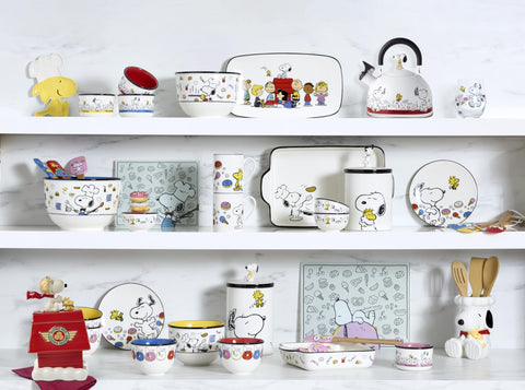 Lenox Chef Snoopy kettle on a breakfast table showing playful décor and hospitality appeal