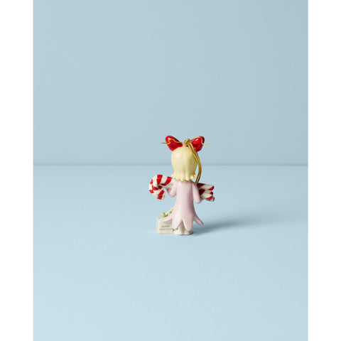 Lenox Cindy Lou Who ornament hanging on tree adding whimsical holiday character