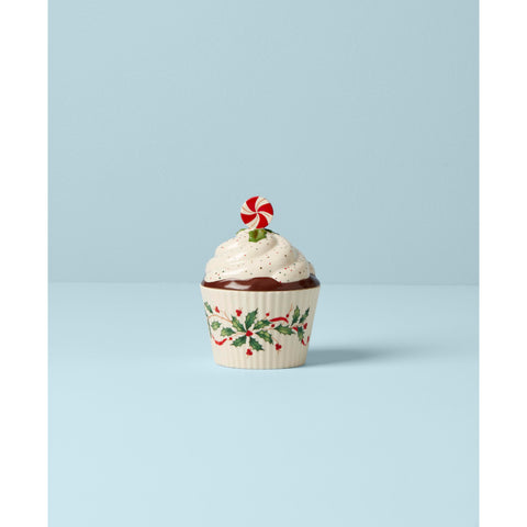 Lenox cupcake jar with lid removed showing interior storage benefit