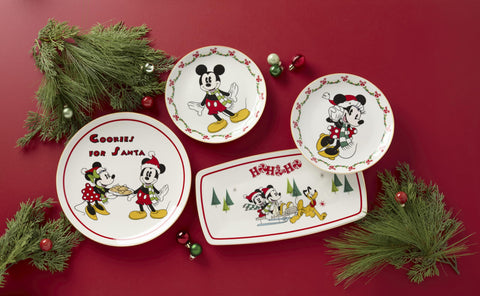 Lenox tray styled on holiday table with treats, charming festive serving
