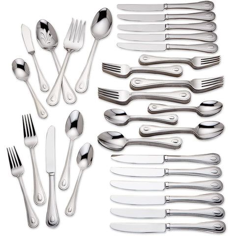 Lenox flatware set on table showing full place settings and elegant presentation