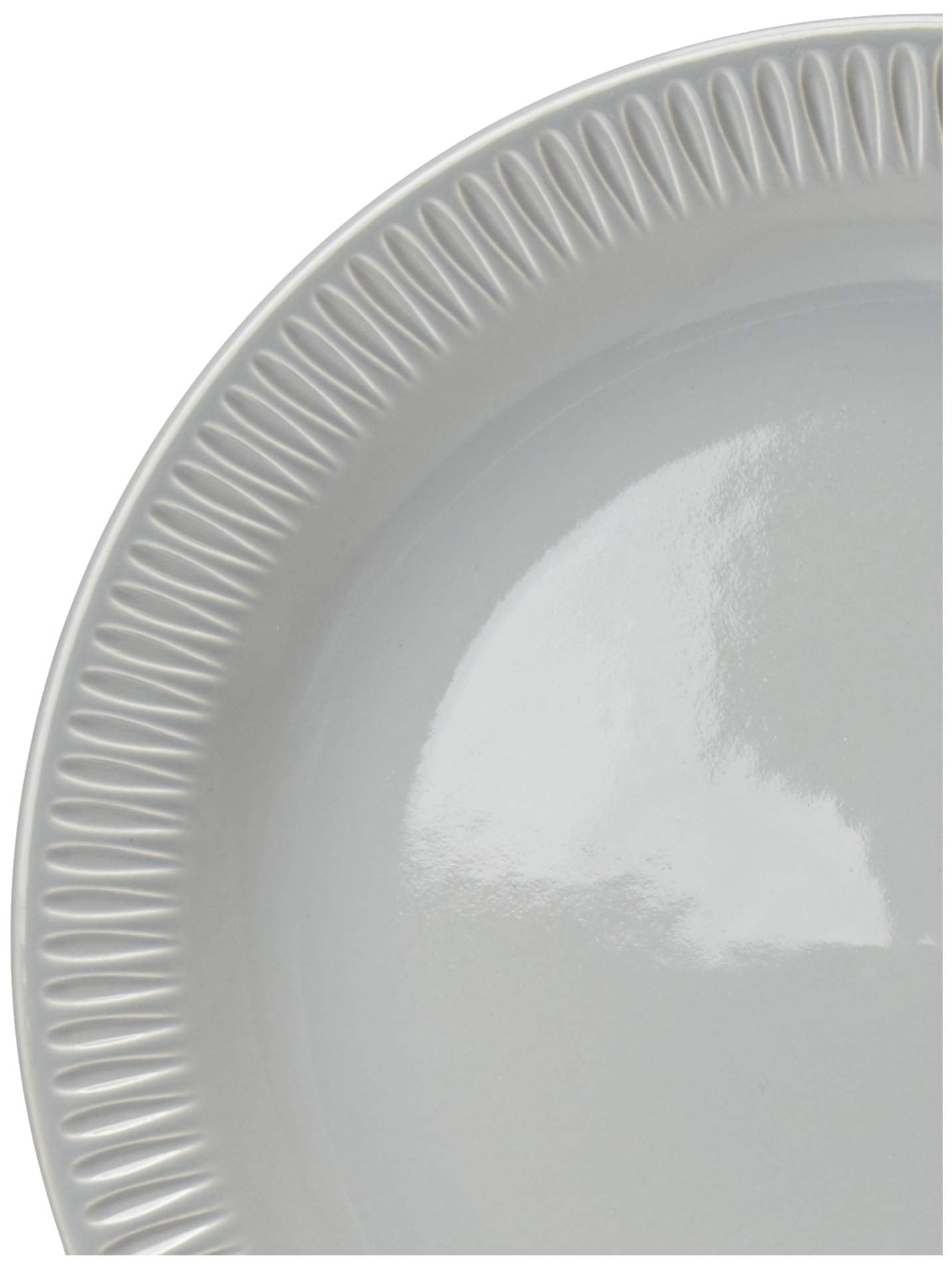 Lenox gray Profile plate held by hand to show scale and practical size