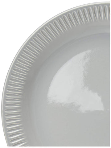 Lenox gray Profile plate held by hand to show scale and practical size