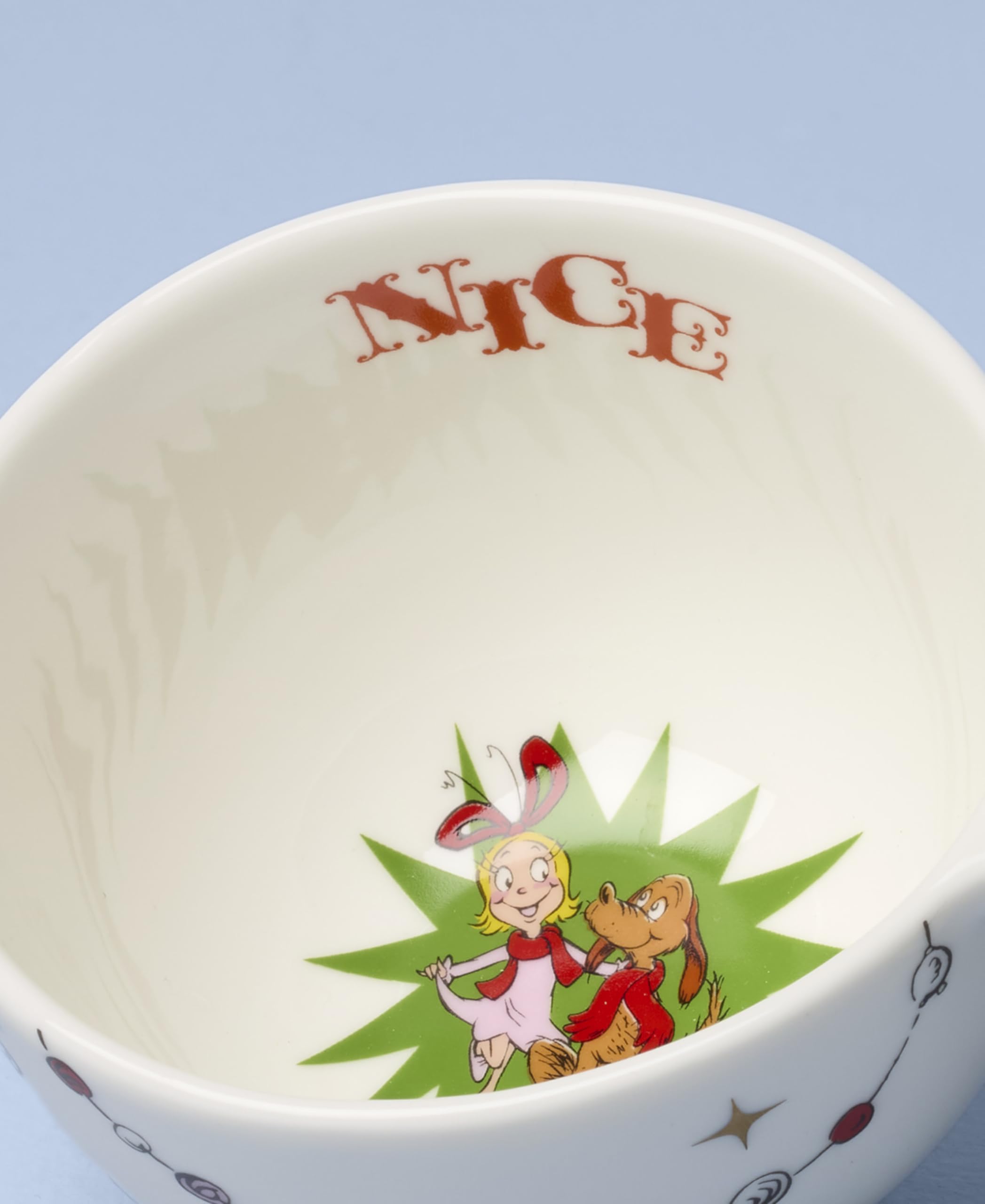 Lenox Grinchmas underside label showing brand and licensed artwork authenticity