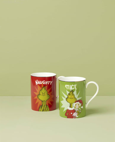 Lenox close-up on porcelain Grinch artwork highlighting crisp print and texture
