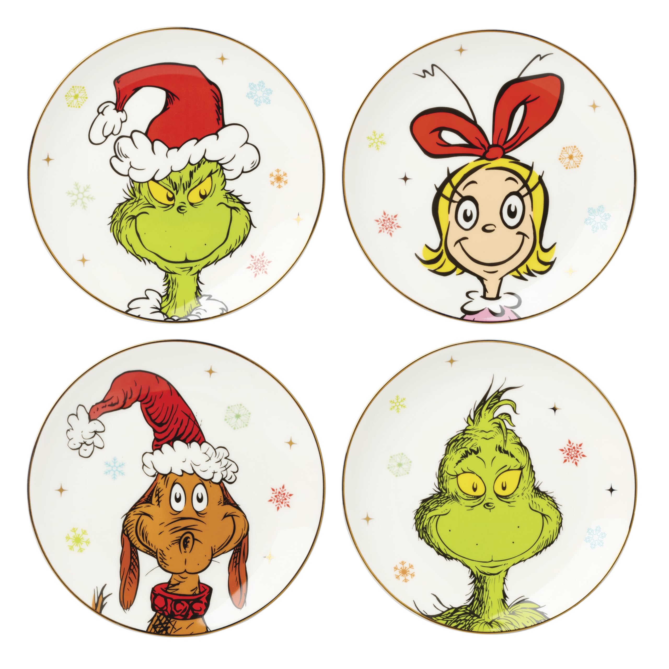 Lenox plate front packaging showing Grinch design and festive appeal