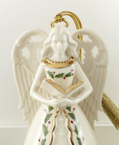 Lenox ornament beside a ruler showing 6 inch size for scale and placement