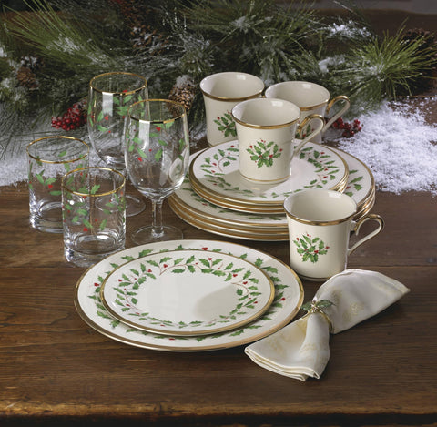 Lenox plates on a holiday table illustrating festive ambience and styling
