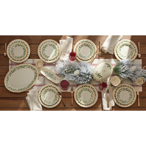 Lenox plate in table setting displaying styling versatility for holiday meals
