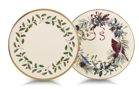 Lenox holiday table setting with plates creating warm seasonal atmosphere