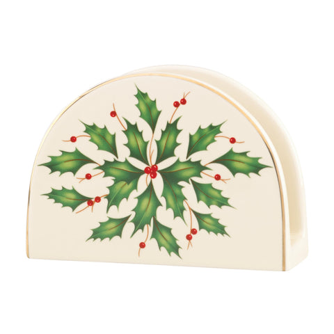 Lenox holly leaf front view showing festive design and elegant look