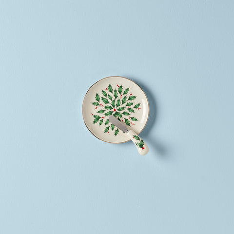 Lenox close-up of ceramic knife handle with 24k gold accent highlighting refined detail benefit