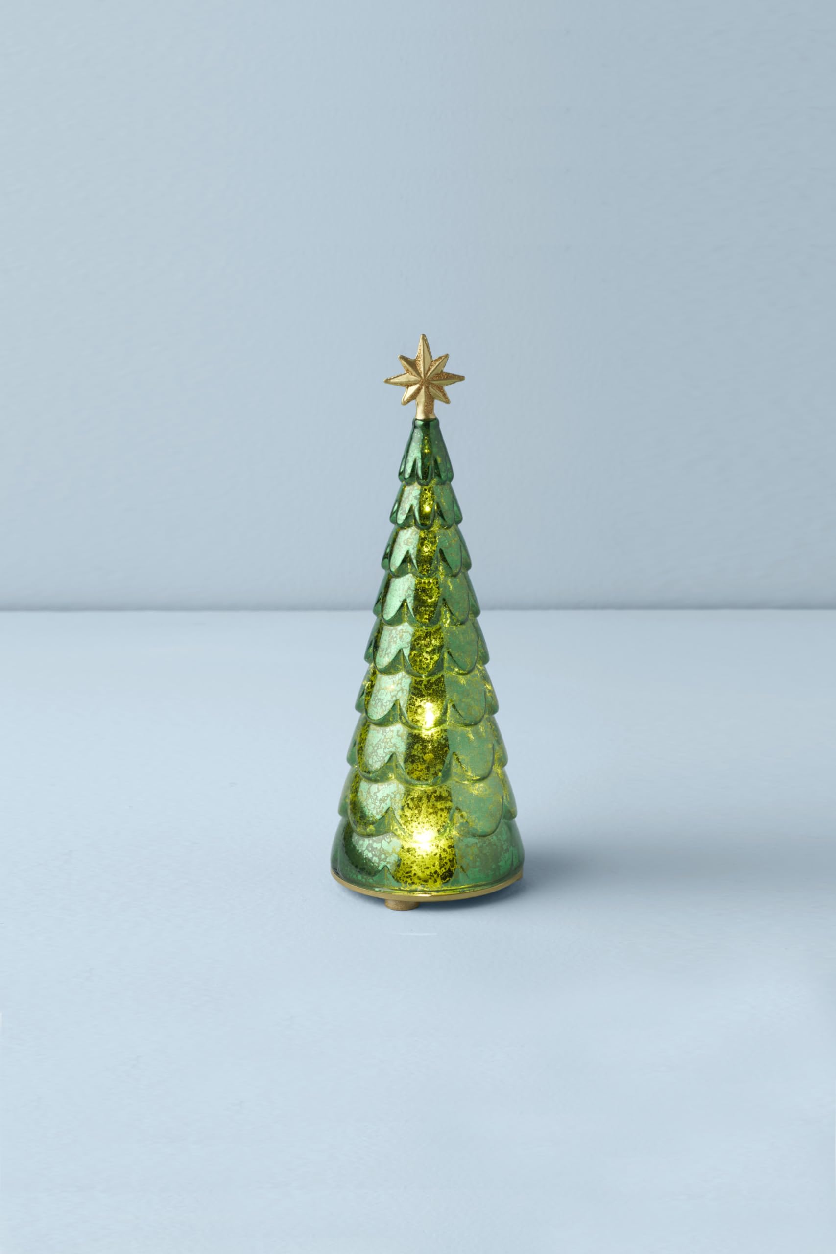 Lenox lit tree held in hand to show compact scale and cordless convenience