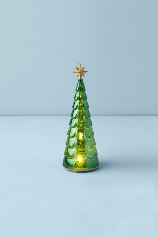 Lenox lit tree held in hand to show compact scale and cordless convenience