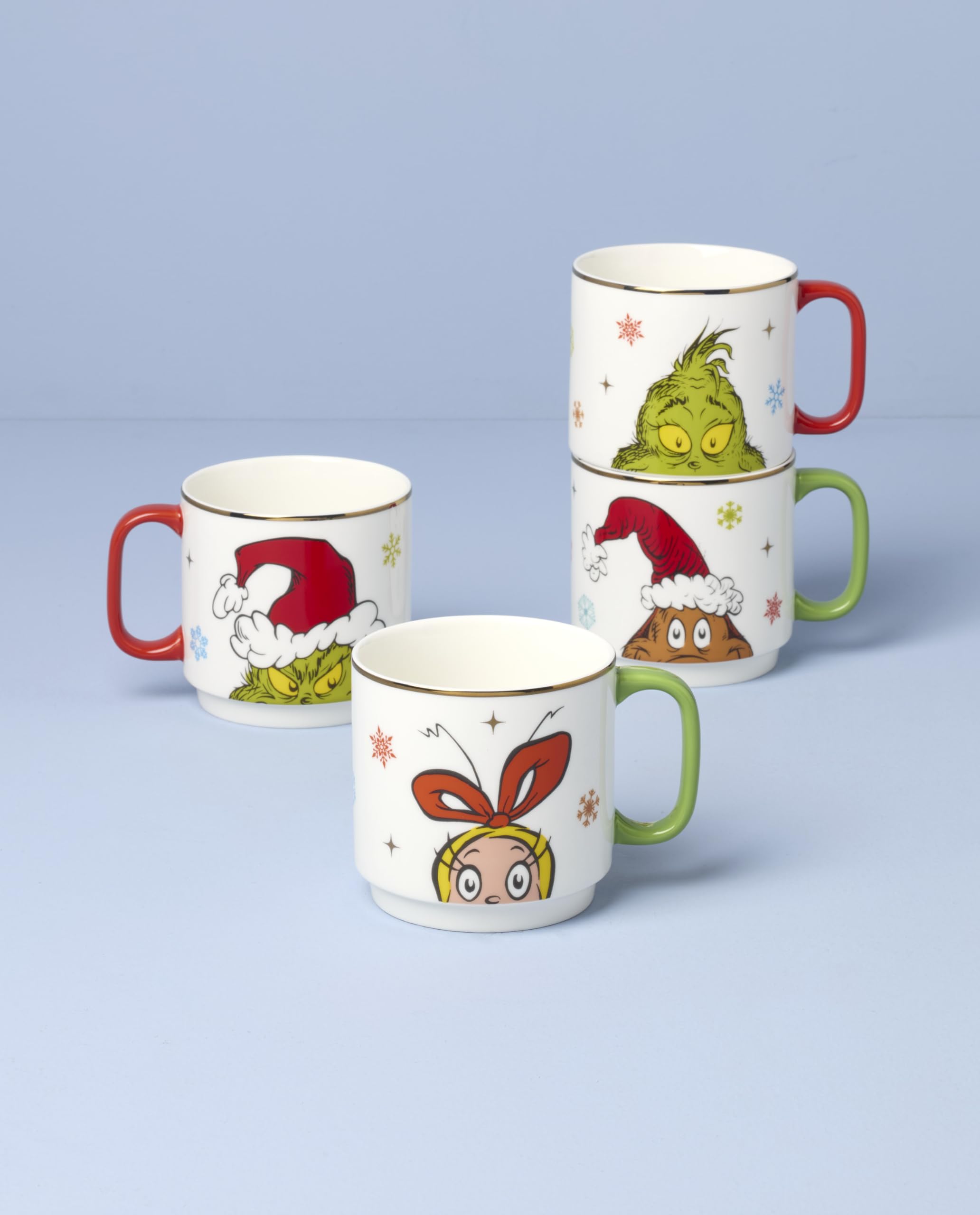 Lenox Merry Grinchmas close-up of porcelain glaze showing smooth finish, durable color benefit
