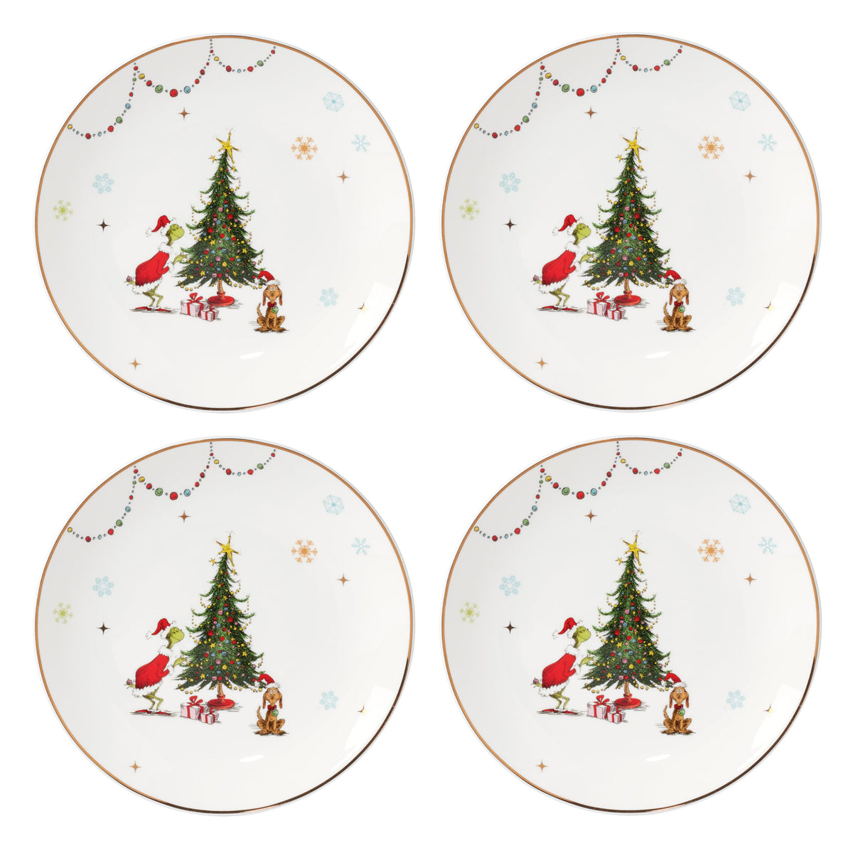 Lenox Merry Grinchmas front view plate showing festive artwork and durable finish