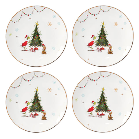 Lenox Merry Grinchmas front view plate showing festive artwork and durable finish