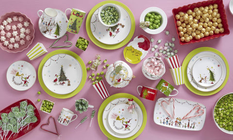 Lenox Merry Grinchmas serving tray in use with cookies, easy entertaining benefit