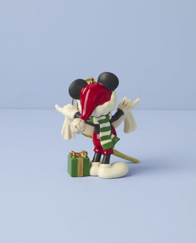 Lenox Mickey Mouse close-up of painted face and present benefit: vivid character detail