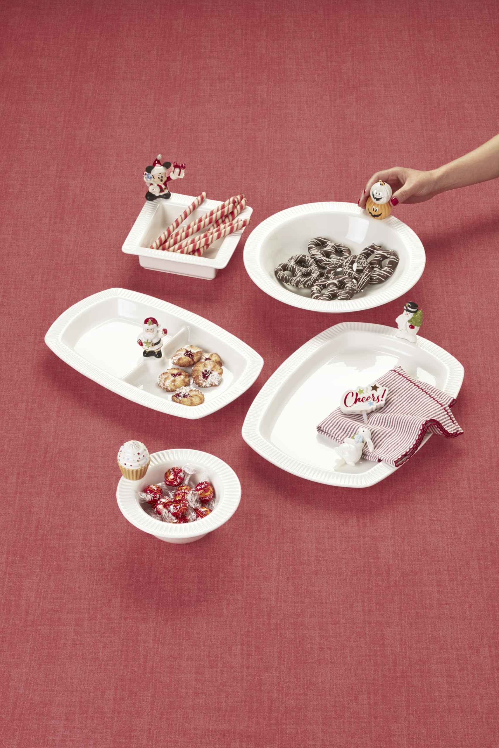 Lenox Mickey Mouse Popper in holiday table setting adding playful charm to decor