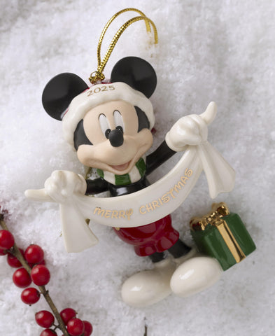Lenox Mickey Mouse with ruler showing size benefit: compact fit for trees