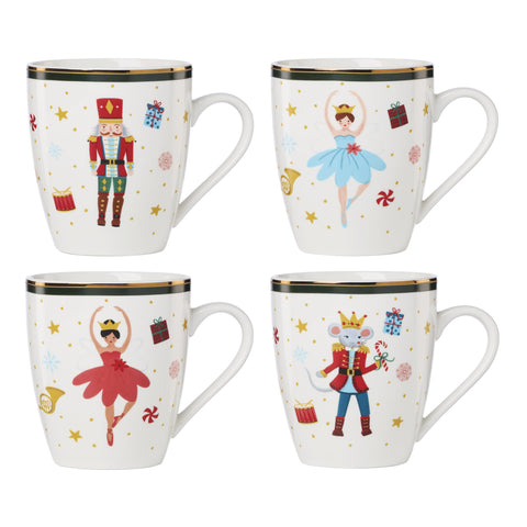 Lenox mug front packaging showing Nutcracker artwork and festive appeal